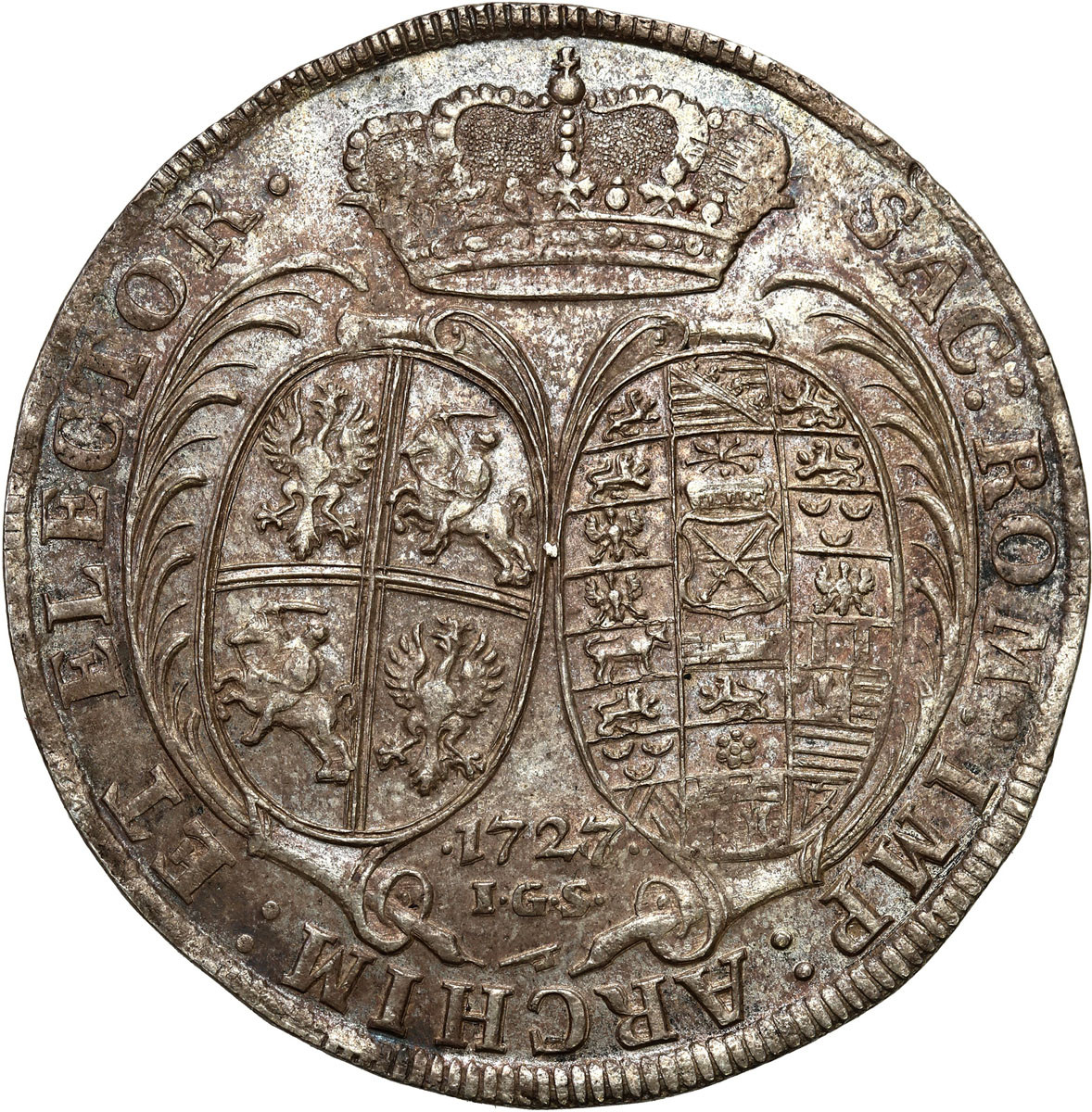 August II Mocny. Talar 1727 IGS, Drezno - PIĘKNY